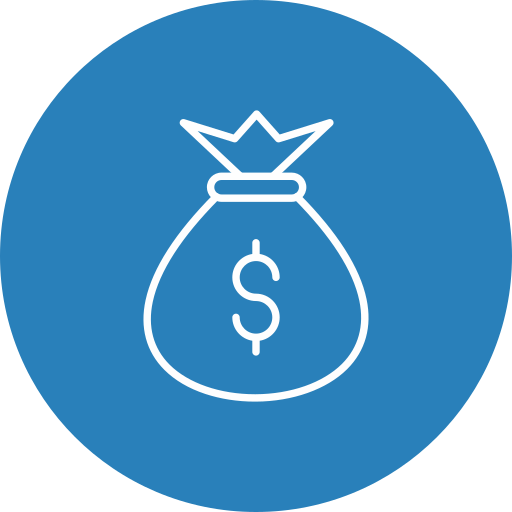 bolsa de dinero icono gratis