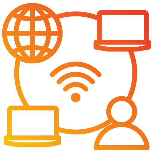 conexión de red icono gratis