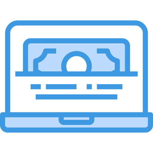 pago en línea icono gratis