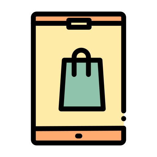 compras móviles icono gratis