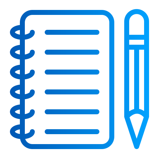 Pen and paper Generic gradient outline icon