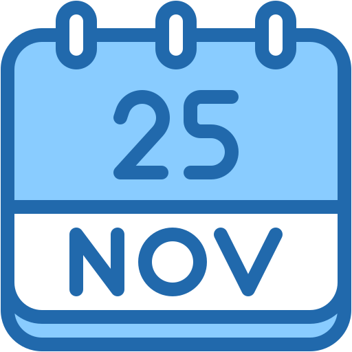 25 de noviembre icono gratis