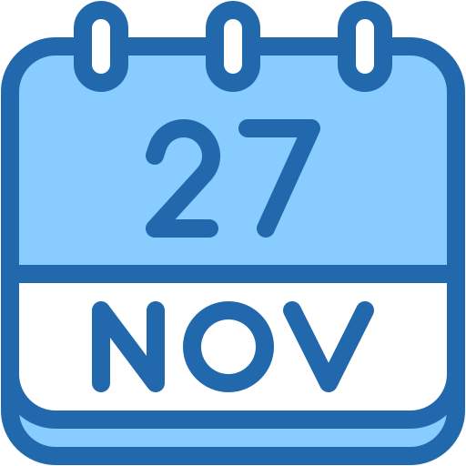 27 de noviembre icono gratis