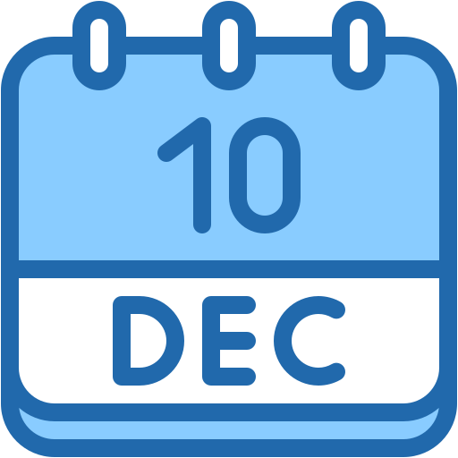 10 de diciembre icono gratis