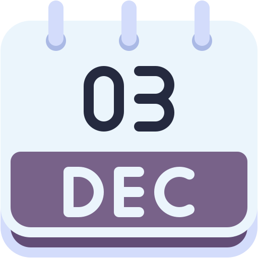 3 de diciembre icono gratis