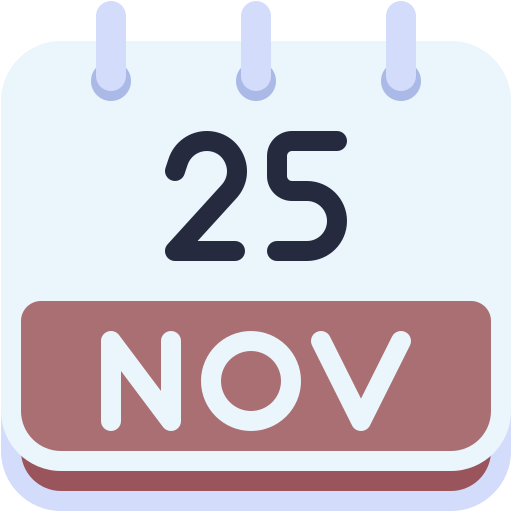 25 de noviembre icono gratis