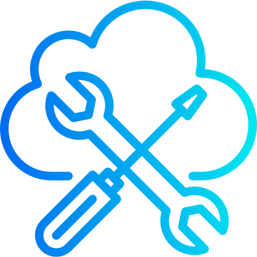 Cloud srip Gradient icon