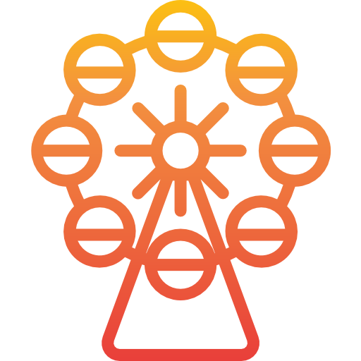 rueda de la fortuna icono gratis