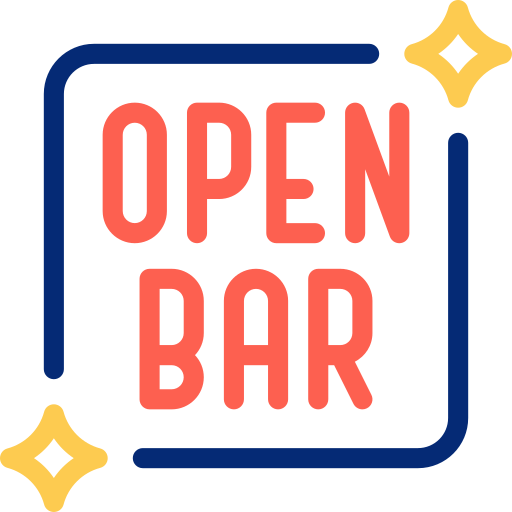 Open bar free icon Open bar free icon