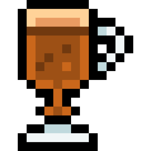 Irish coffee Pixel Linear color icon