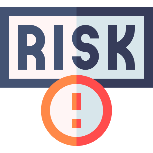 Risk assessment Basic Straight Flat icon