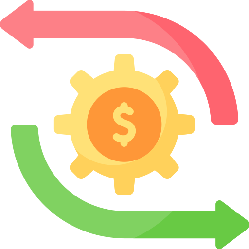 Денежный поток бесплатно иконка