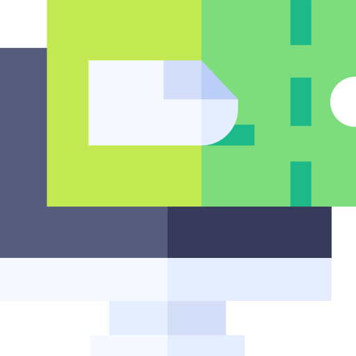 boleto electrónico icono gratis