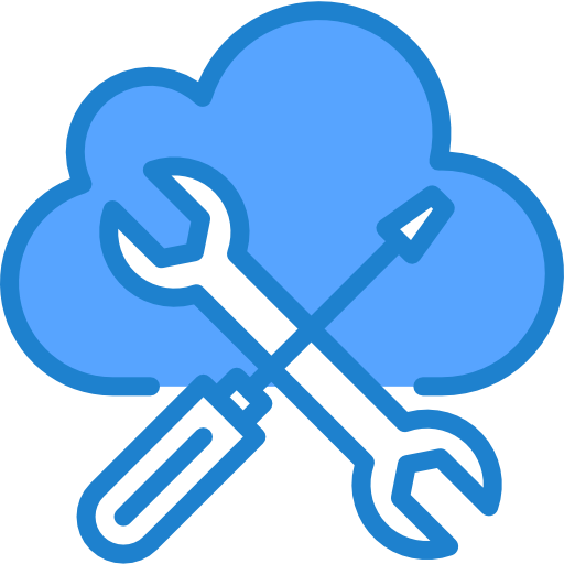 Cloud srip Blue icon