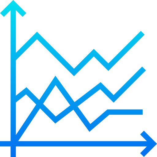 gráfico de líneas icono gratis