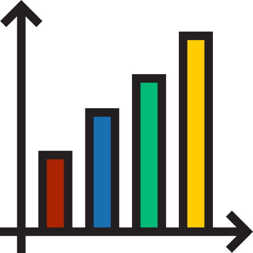 Bar chart srip Lineal Color icon