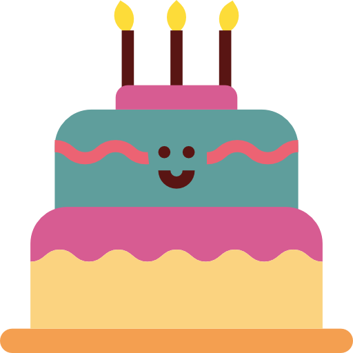 pastel de cumpleaños icono gratis