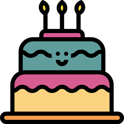 pastel de cumpleaños icono gratis