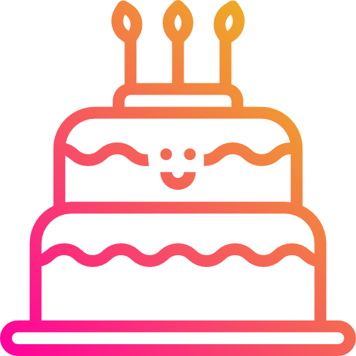 pastel de cumpleaños icono gratis