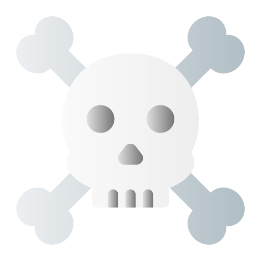 calavera y huesos icono gratis