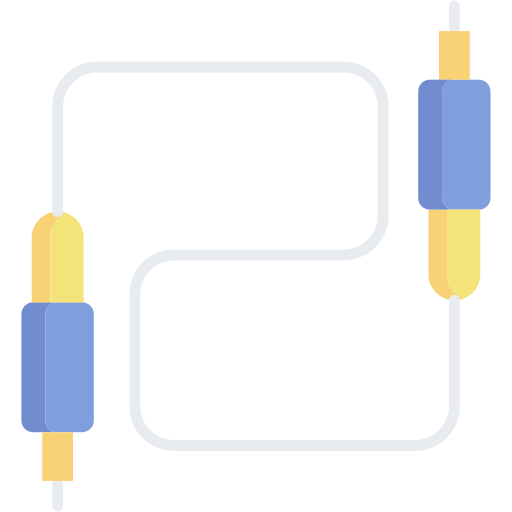 conexión por medio de cables icono gratis