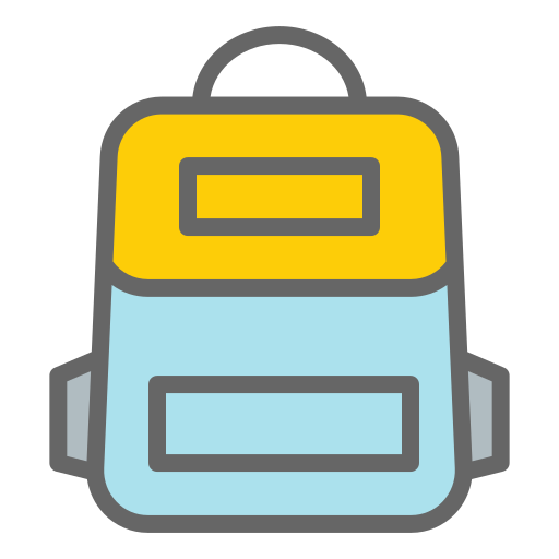 bolsa para la escuela icono gratis