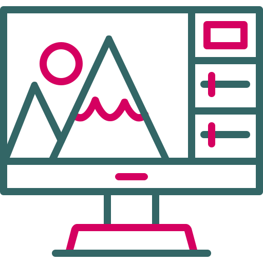 edición de fotografías icono gratis