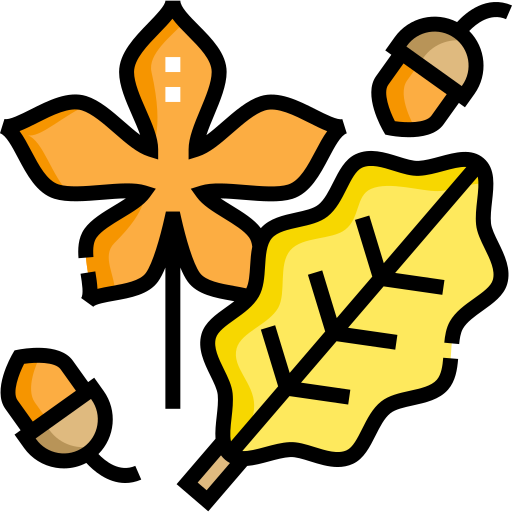 Autumn leaves Detailed Straight Lineal color icon