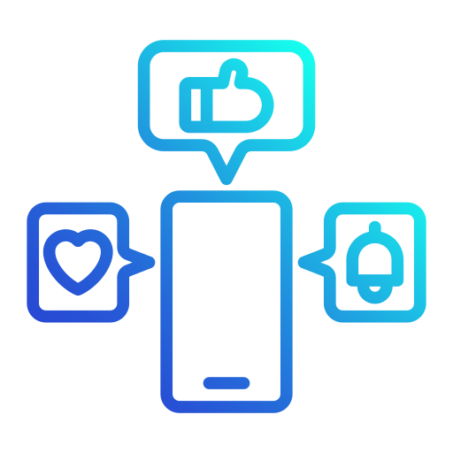 medios de comunicación social icono gratis