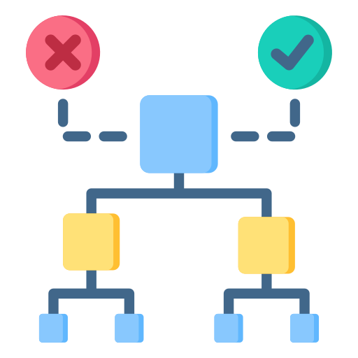 Árbol de decisión icono gratis