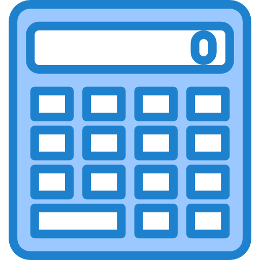 Calculator srip Blue icon