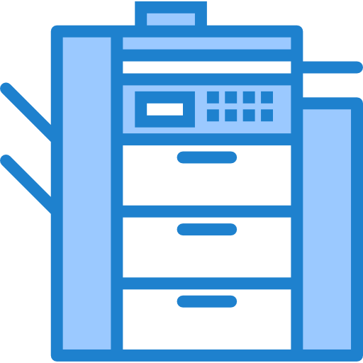 Copy machine srip Blue icon