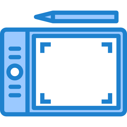 Graphic tablet srip Blue icon