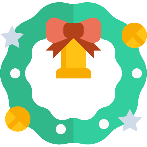 corona de navidad icono gratis