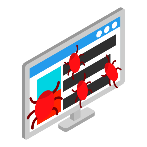 virus del sitio web icono gratis