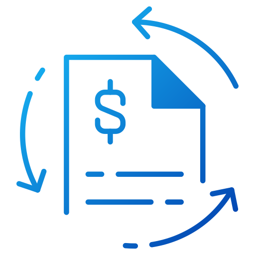 flujo de fondos icono gratis