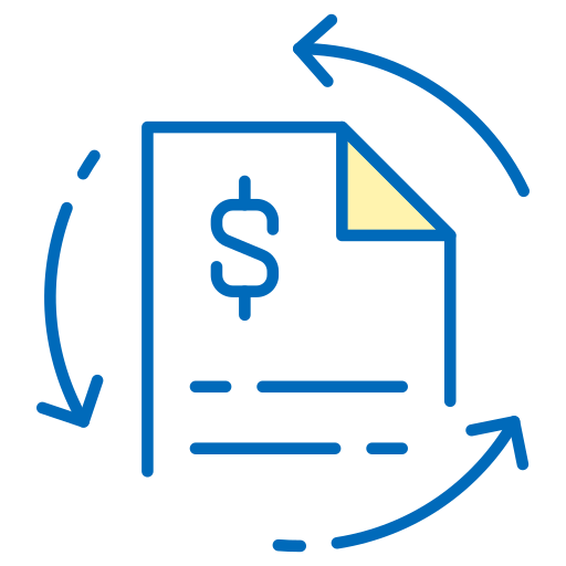 flujo de fondos icono gratis