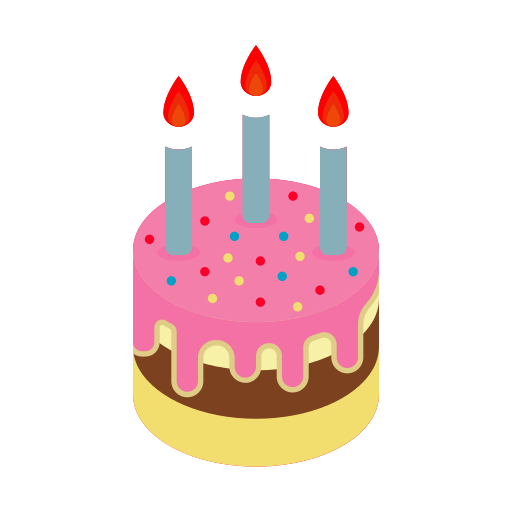 Birthday cake Generic color fill icon