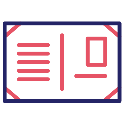 엽서 무료 아이콘