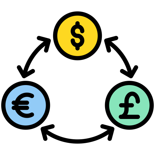 Exchange rate free icon Exchange rate free icon