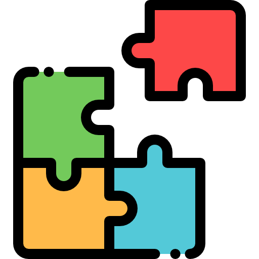 Puzzle Detailed Rounded Lineal color icon