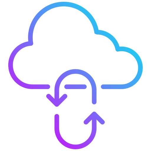 sincronización en la nube icono gratis