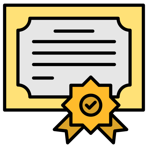 certificación icono gratis