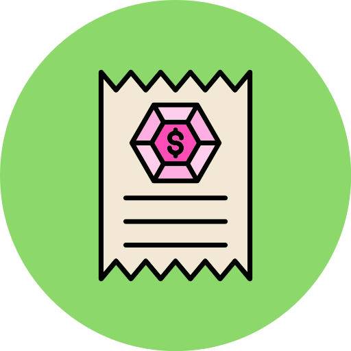 영수증 무료 아이콘