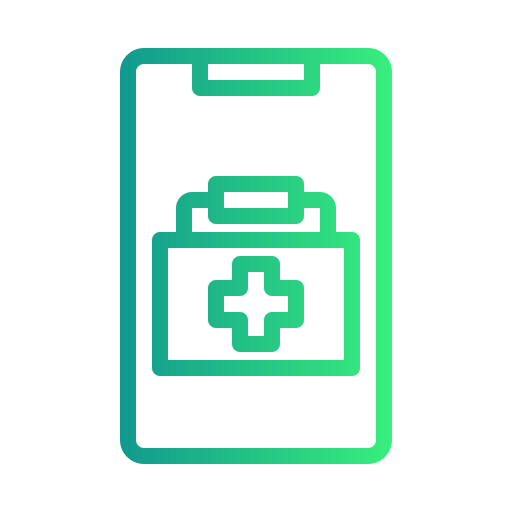 atención sanitaria en línea icono gratis