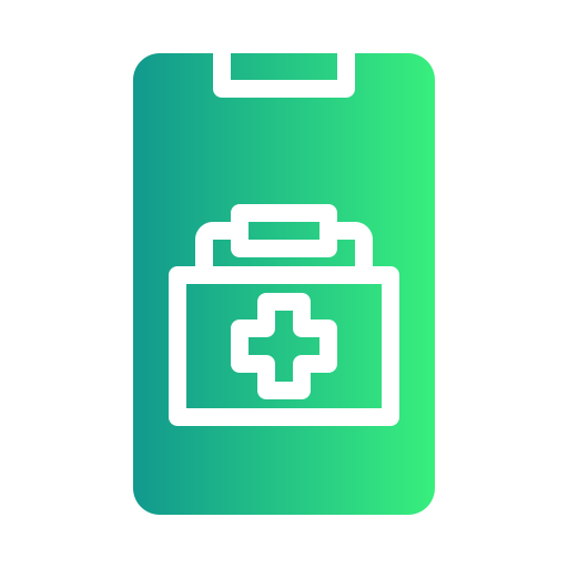 atención sanitaria en línea icono gratis