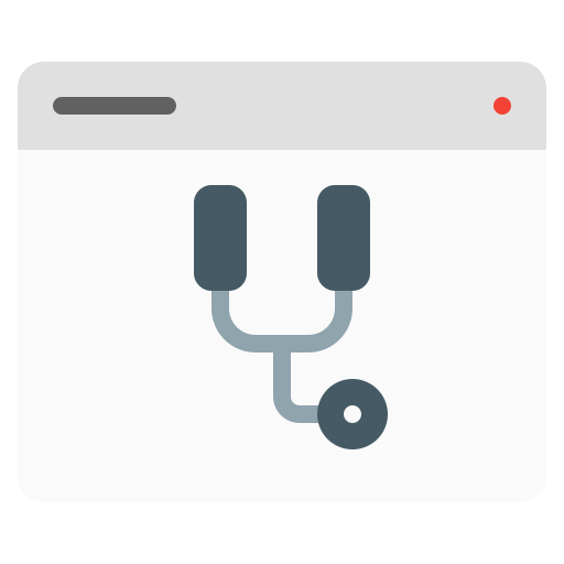 atención sanitaria en línea icono gratis