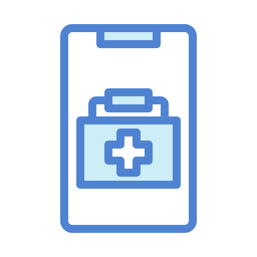 atención sanitaria en línea icono gratis