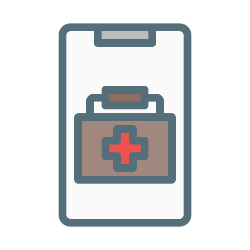 atención sanitaria en línea icono gratis