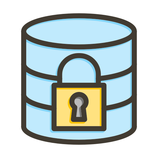 seguridad de datos icono gratis